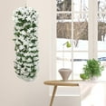 thumbnail image 4 of Herrnalise 27.6" Artificial Hanging Flowers,Handmade Four Petal Violet Flowers Hanging Plantes for Outdoor Home Wedding Garden Yard Hanging Garland Floral Decoration Home Decor(White), 4 of 9