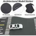 thumbnail image 4 of 10 Sheets Model Train Road Stick Paper 12.2x8.2 Inch Black Diorama Miniature Asphalt Road Sticker Black PVC Self Adhesive Stickers, 4 of 9