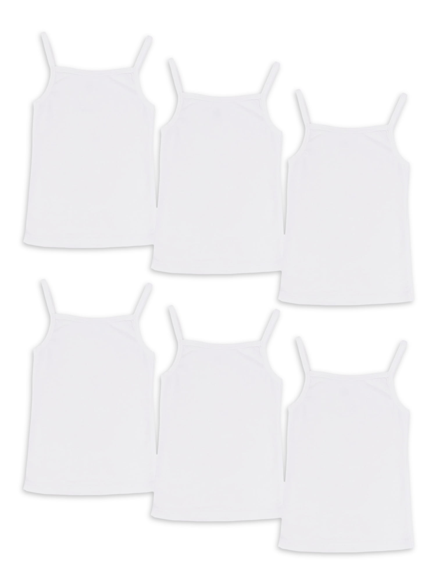 Wonder Nation Toddler Girls Cami Top, 6-Pack, Sizes 2T-5T