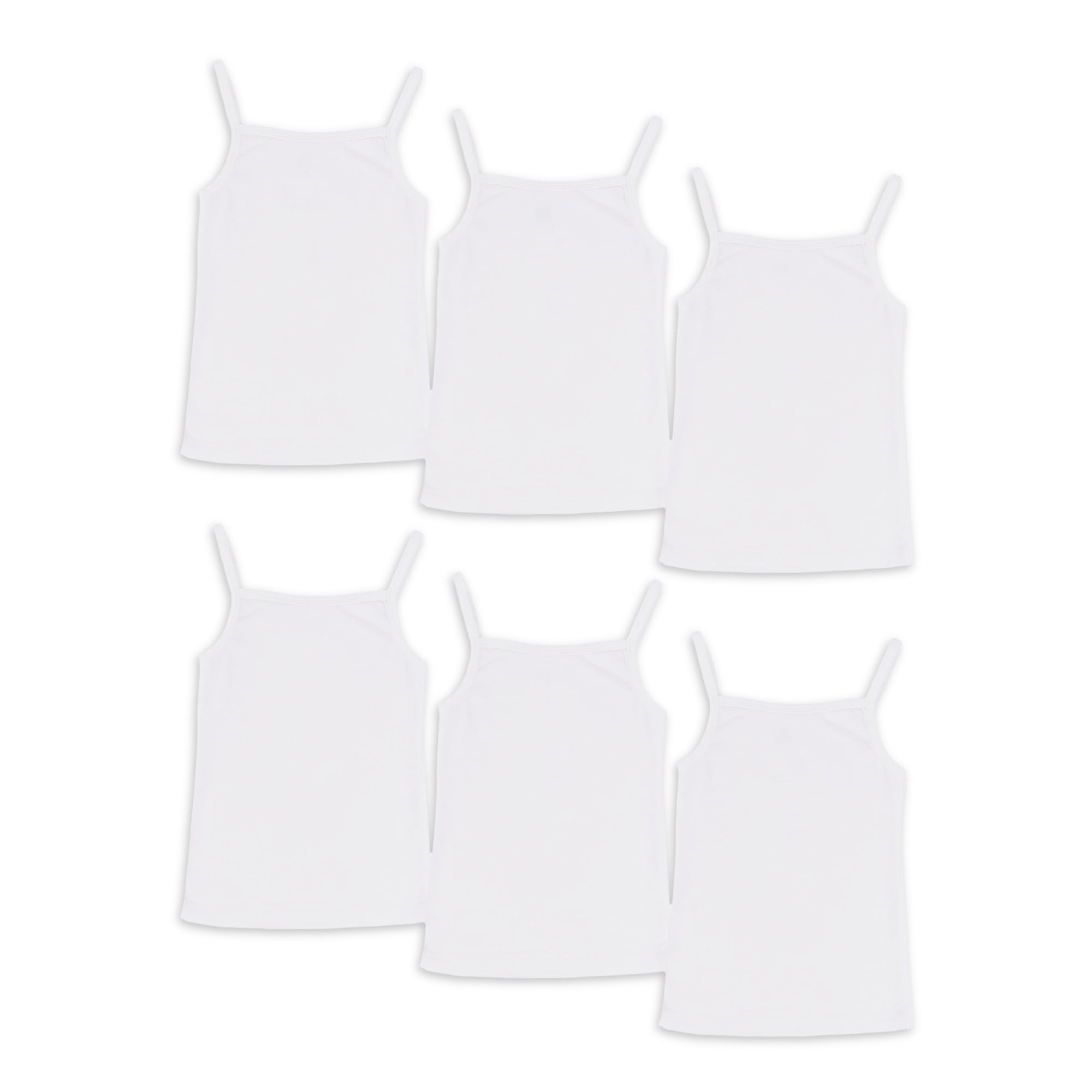 Wonder Nation Toddler Girl's Cami Tank Top, 6-Pack, Sizes 2T-5T