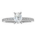 thumbnail image 2 of 14K Yellow Gold 1 cttw. Certified Diamonds Oval-cut Engagement Ring by Hollywood Hills Jewelers, 2 of 6