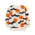 thumbnail image 5 of Atogsazn Toddler Baby Boys Fleece Halloween Sweaters Kids Casual Long Sleeve Pullover Sweatshirts Fall Winter Tops Orange 6-7 Years Fashion, 5 of 7