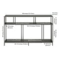 thumbnail image 2 of Evelyn&Zoe Modern 55" Aged Steel Console Table with Solid Metal Shelf, 2 of 9