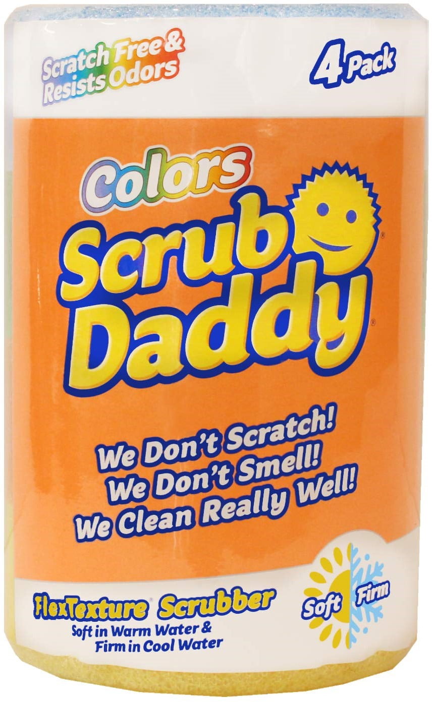 Scrub Daddy Colors FlexTexture Sponge, Soft in Warm Water, Firm in