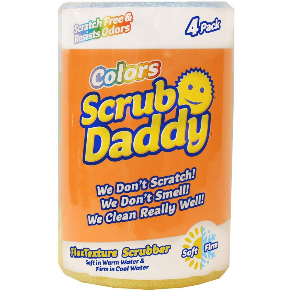 Scrub Daddy Colors FlexTexture Sponge, Soft in Warm Water, Firm in