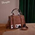 thumbnail image 3 of Bolso de mano Montana West Wrangler de cuero vegano con estampado de vaca para mujer, 3 of 6