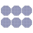 thumbnail image 2 of Disketp Blue And White Porcelain Chinaware Funny Coasters,6 Pcs Leather Coasters With Holder, Perfect Housewarming Hostess Gifts,Protect Furniture From Water Marks Scratch And Damage, 2 of 9