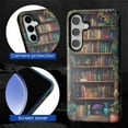 thumbnail image 7 of FKBRCL4U Compatible with Samsung Galaxy S24 Case Retro Vintage Dark Bookshelf Plants Pattern for Girl Full Body Design Soft Silicone Drop Shock Scratch Protection, 7 of 7