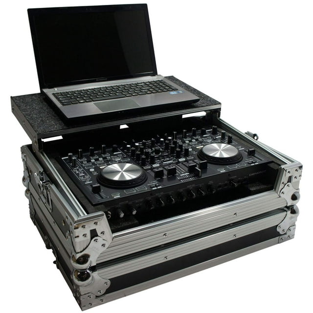 Harmony Audio HCDNMC6000LT Flight Glide Laptop Stand DJ Case Compatible with Denon DN-MC6000 MKII