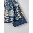 thumbnail image 4 of Handmade Blue Floral Block Printed Jacket Cotton Quilted Bomber Upperwear Coat for Women's, 4 of 7