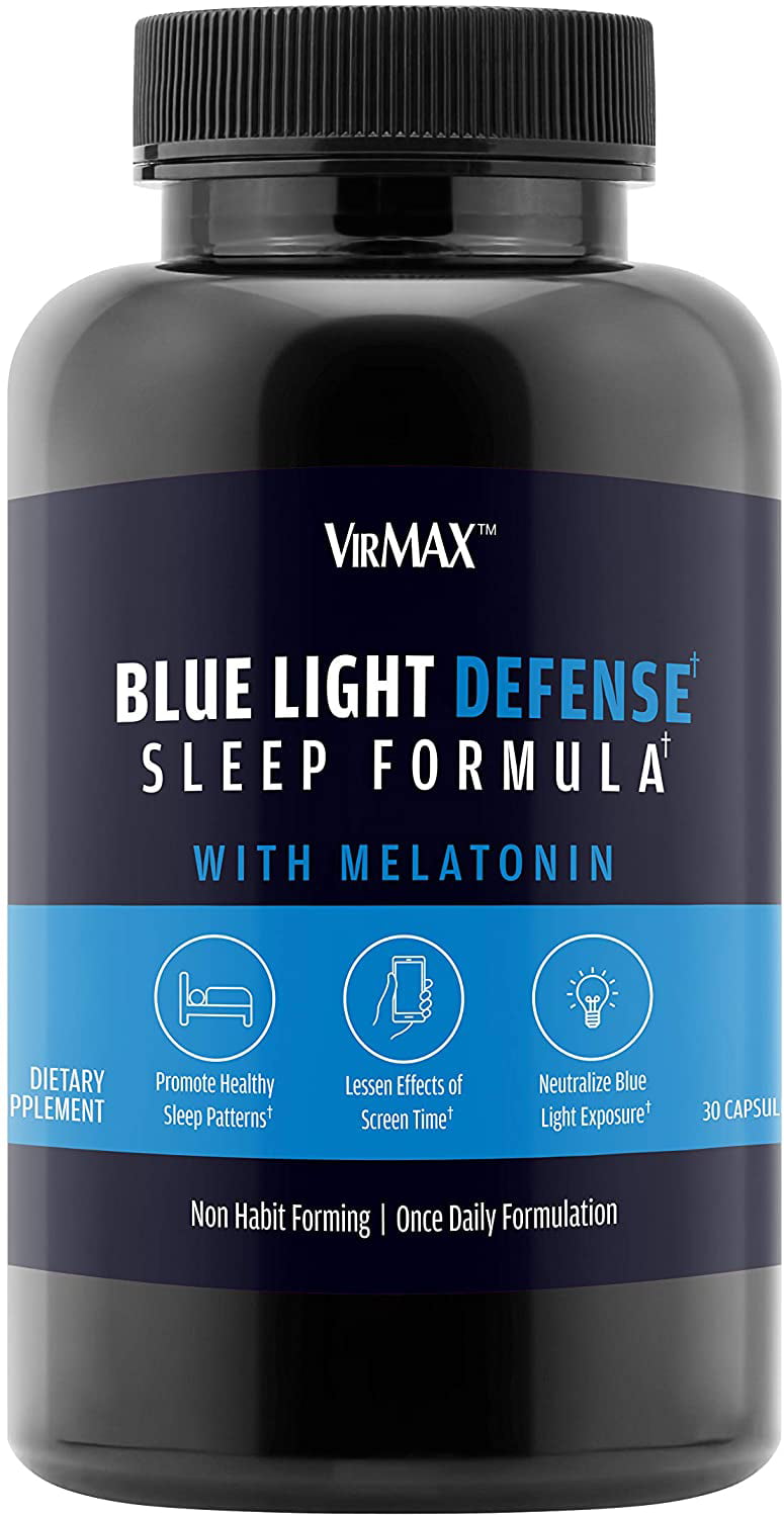 VirMAX Blue Light Defense Sleep Formula, Sleep Aid, Supports Natural Production Of Melatonin, 30