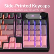 MageGee GK960 Wireless Creamy Keyboard, RGB Tri-Mode Wired/BT/2.4G Gaming Keyboard with Number Pad, 4000mAh Battery, Knob Control, Side Printed Keycaps, 19-Key Anti-Ghosting for Win/Mac