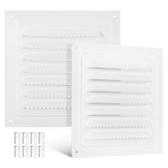 2 Pcs Metal Wall Vents for Shed Gable Attic Garage Bathroom Air Return Grille