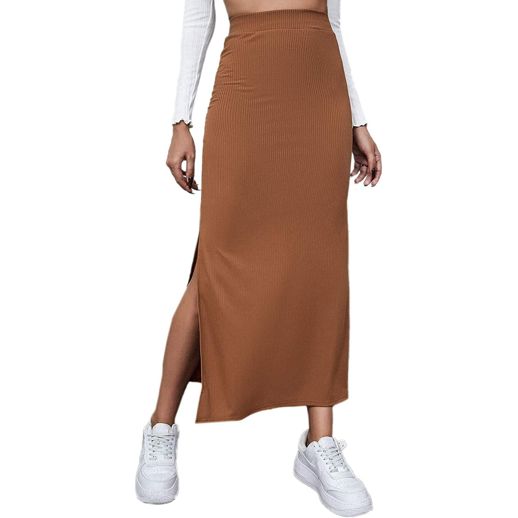 Jupe longue moulante taille haute hotsell