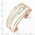 thumbnail image 2 of Leslie's SS Rose Gold-plated Medium Tappered Scrunch Bangle, 2 of 2