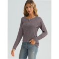 thumbnail image 2 of Womens Long Sleeve T Shirts crew Neck Loose Soft Casual Tops Fall Fashion Comfy Tees, 2 of 6