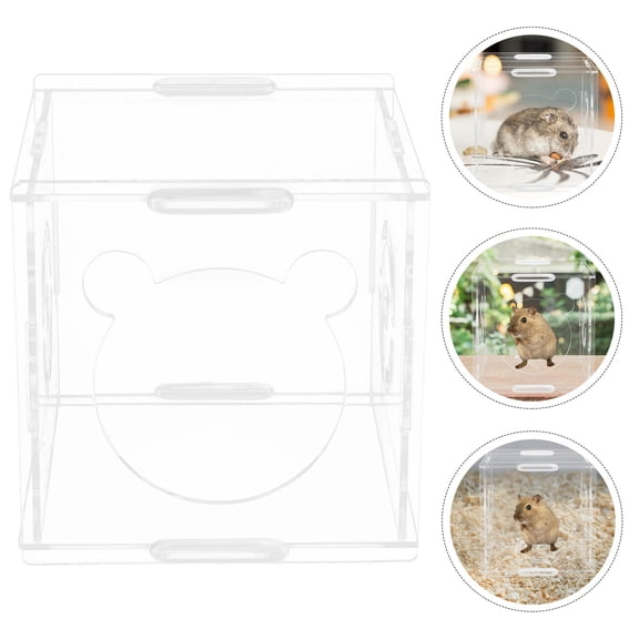 KAJNBN Hamster Hides Acrylic Transparent for Pet Owners 1Pack