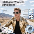 thumbnail image 4 of Smart Sunglasses Glasses Music Glasses Outdoor Sports Waterproof Anti-UV Bluetooth Glasses Call for Men Women Pink, 4 of 8