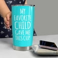 thumbnail image 5 of Mom Tumbler Gift for Mom from Son, Daughter - My Favorite Child Gave Me This Cup 20oz Insulated Travel Mug - Awesome Mother''s Day, Birthday, Christmas Tumblers Gifts Idea for Moms, 5 of 6