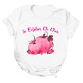thumbnail image 5 of En Octobre Nous Portons des Hauts Roses pour Femmes Col Rond Manches Courtes Blouse Décontractée Imprimée Sensibilisation au Cancer du Sein, 5 of 5