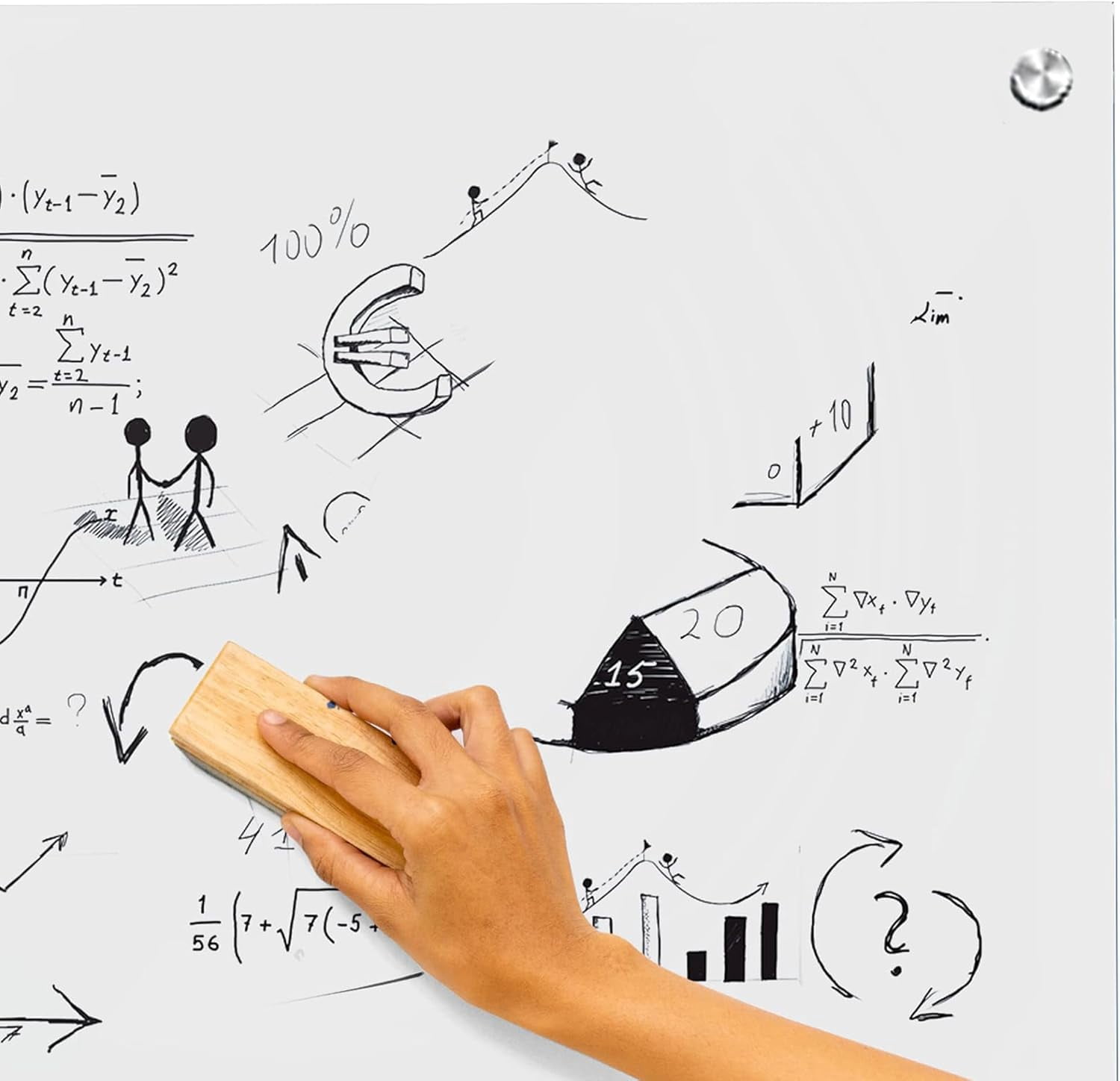 Acrylic Dry Erase Board, Dry Erase Board, Clear Non-Magnetic Wall Board Unframed White Board, for Office,School and Home, Portable Whiteboard(11.02x14.96 Inches)