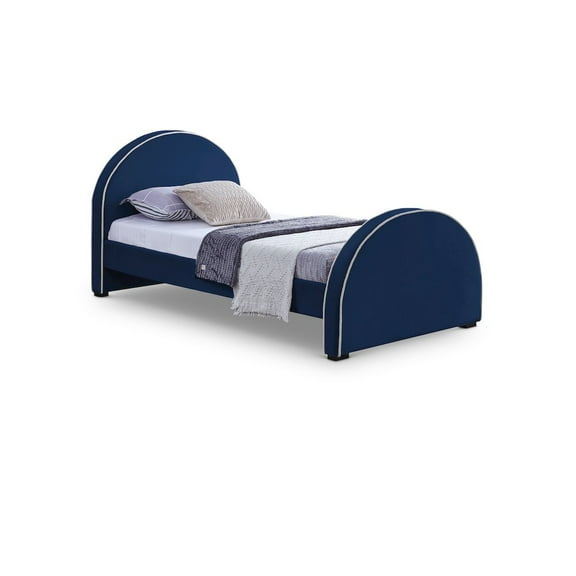 Meridian Furniture Brody Navy Velvet Twin Bed