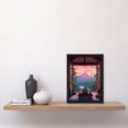 thumbnail image 2 of Mount Fuji View from House Patio Colourful Painting Traditional Tea Ceremony Japanese Hospitality Sunset Mountain Landscape Artwork Framed Wall Art Print A4, 2 of 3