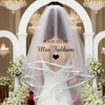 thumbnail image 3 of Custom Bridal Veil with Text,Personalized Bachelorette Veil,Future Mrs Veil,Personalized Wedding Veils for Brides Gift, 3 of 9