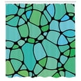 thumbnail image 3 of Ambesonne Seafoam Shower Curtain, Mosaic Abstract Composition, 69"Wx75"L, Lime Green Seafoam Blue, 3 of 3