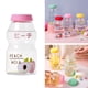 thumbnail image 5 of tapa reutilizables para niños, jarra de agua portátil de 480ml a prueba de derrames de plástico sin BPA para senderismo y gimnasio Rosa Macarena Botella para beber, 5 of 7