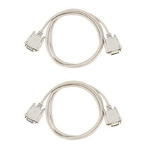 2X 1.4M RS232 DB9 9 Pin Male to VGA Video 15 Adapter Cable Light Gray