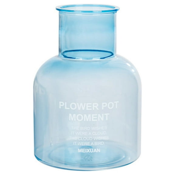 Beautynvta Plants Propagation Stations Vases, Transparent Hydroponic Small Potted Plant Vases, Hydroponic Plastic Flower Pots for House Plants Flowers Hydroponics, Blue