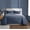 Blue, variant on Brooklyn Loom Essential 100% Cotton Washed Softness 2-Piece Twin XL Comforter Set in Grey, Solid Color, OEKO-TEX Certified