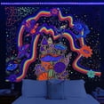 thumbnail image 2 of Tapiz fluorescente con forma de hongo fluorescente UV, 150 x 150 cm, 2 of 2