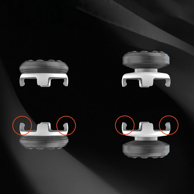 Extensores de joystick para juegos Tapas de agarre para el pulgar para PS5 Playstation Portal (negro)