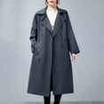 thumbnail image 6 of Womens Coats Plus Size Lapel Zipper Woolen Cardigan Long Sleeved Solid Color Jacket,Tops for Women, 6 of 6