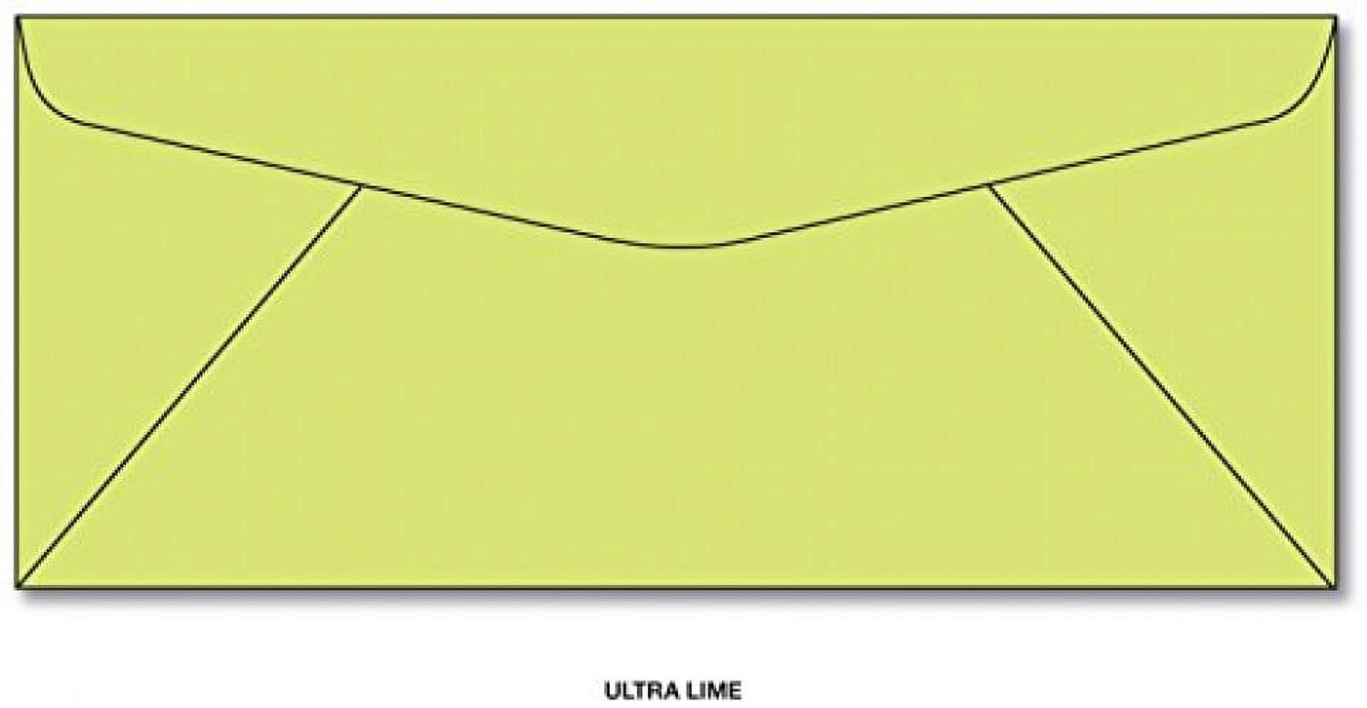 Ultra Lime Bright Color #10 Envelopes - Great for Mailing Letters, Business Memos, Invitations, Invoices, Bills | 4 1/8" x 9 1/2" | 100 Envelopes