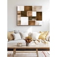 thumbnail image 4 of Brown Geometric Wall Art for Living Room,Canvas Picture Wall Decor for Bathroom Bedroom,Vintage Oil Painting Contemporary Painting Artwork for Office Kitchen Hallway Dining Room Home Decor 24"x32", 4 of 8
