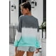 thumbnail image 1 of ABPHQTO Sudadera De Mujer Color Block Tie Dye Pullover Gris, 1 of 5