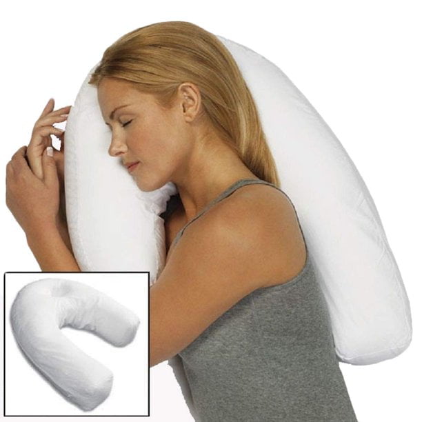Side Sleeper Pillow J Shaped Contour Pillow Bed Hypoallergenic Orthopedic Pillows Shoulder Back Neck Pain Relief