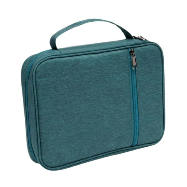 Estuche protector de la Biblia Funda de libro con compartimento Multifunción Portátil Compacto con asa Bolso de mano Bolsa de transporte Estuche de la Biblia Verde