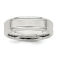 thumbnail image 5 of 925 Sterling Silver Rhodium-plated 6mm Brushed Fancy Band Ring Size 9.5, 5 of 7