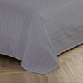 thumbnail image 4 of BedDecor 100% Egyptian Cotton 400TC 1Pcs Silver King Size Flat Sheet Stripe Pattern, 4 of 4