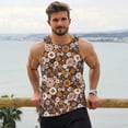 thumbnail image 6 of Lsque Sunflowers Pattern Mens Tank Tops Muscle Athletic Quick Dry Sleeveless Workout Fitness T Shirts Beach Tank Top, Loose-fit Sleeveless Shirt for Men-Medium, 6 of 7