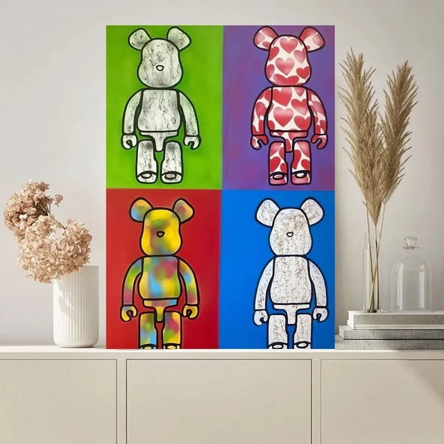 Bearbrick Gloomy BB Toys, póster lindo, pinturas en la pared, sala de estar imagen para, pintura Interior, decoración de la habitación