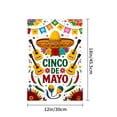 thumbnail image 4 of Amhnf Cinco De Mayo Mexican Theme Garden Flag With Sombrero Guitar And Chili Pepper Design For Home Outdoor Garden Yard Decor 12x18 inch, 4 of 5