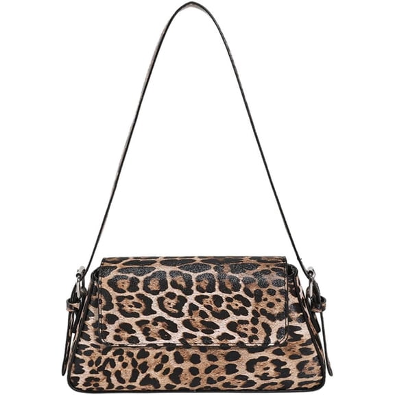 Leopard Print Shoulder Bag Cheetah Print Hobo Handbag Women Leather Vintage Clutch Handbag Purse