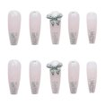 thumbnail image 4 of Set de uñas postizas HUOGUO Shiny Butterfly con cabeza semipuntiaguda x24, 4 of 4