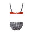 thumbnail image 5 of Bikini Padded Vintage Up Short Sleeve Swimsuit Women Skirt Bathing Swimsuits Two Waist Skirt Suit Hight Swimsuit Swimwear Piece High Suit Cut Bikini Set Push Swimwears Tankinis Set Orange XXL, 5 of 7