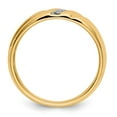 thumbnail image 2 of 14K Yellow Gold Ring Band Men's Diamond Round Mens, Size 9, 2 of 5